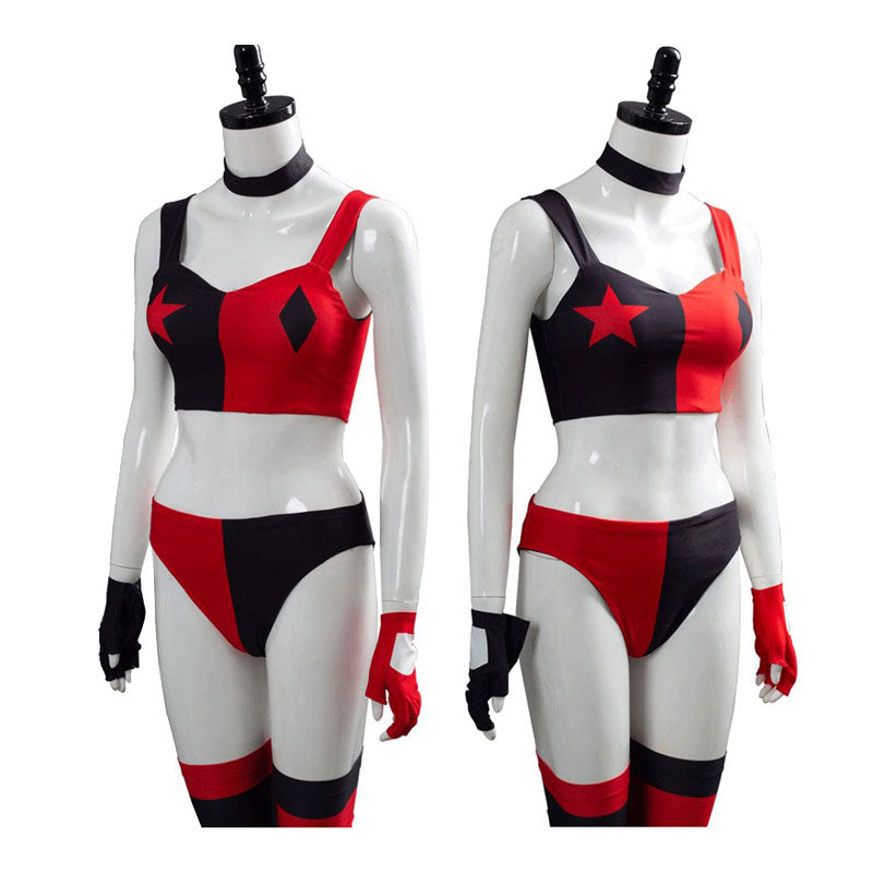 movie the suicide squad 2 birds of prey harley quinn ribbon outfits cosplay costumes