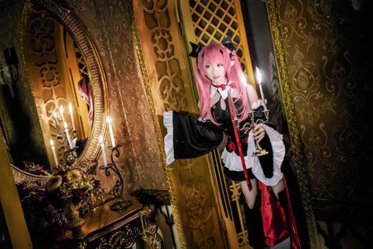 Seraph of The End Witch Vampire Krul Tepes Maid Outfit Lolita Dress Fancy Cosplay Costume