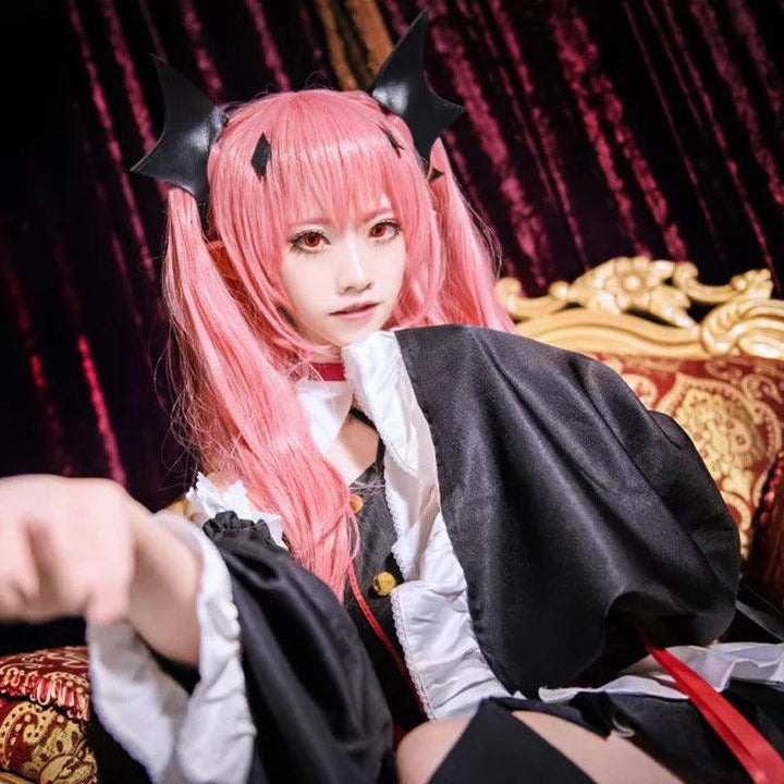 Seraph of The End Witch Vampire Krul Tepes Maid Outfit Lolita Dress Fancy Cosplay Costume