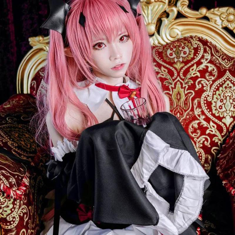 Seraph of The End Witch Vampire Krul Tepes Maid Outfit Lolita Dress Fancy Cosplay Costume