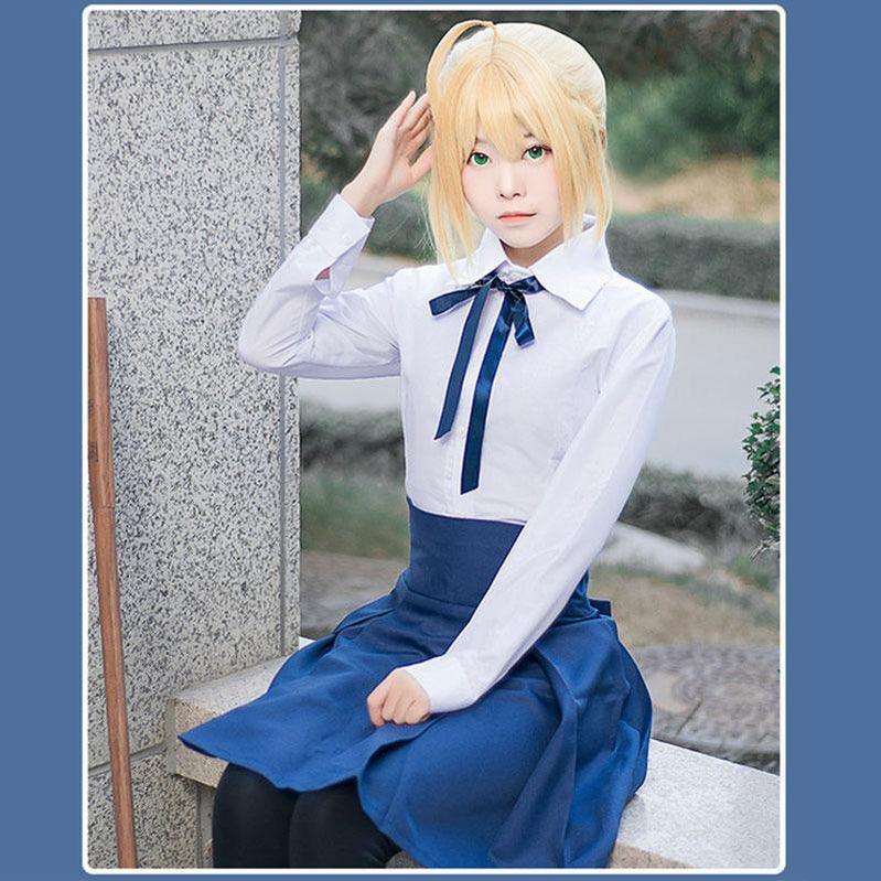FGO Fate Stay Night Saber Sailor Uniforms Dress Halloween Cosplay Costumes