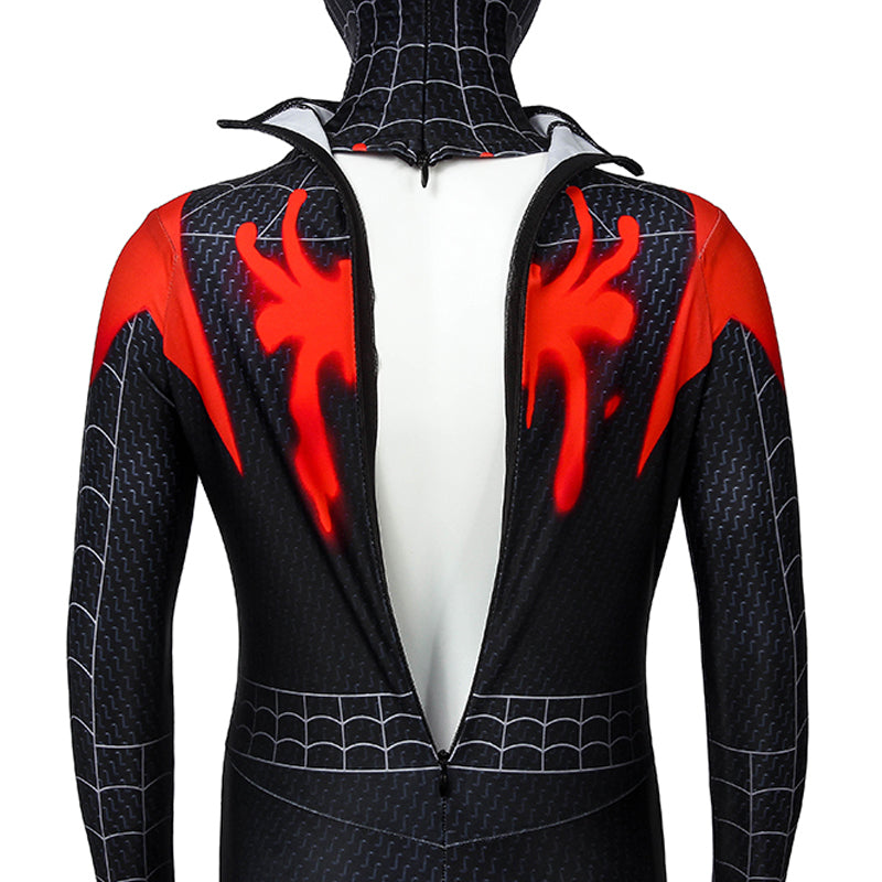 spider man into the spider verse miles morales kids jumpsuit cosplay costumes