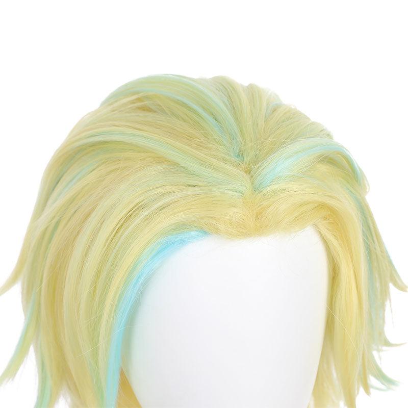 anime tokyo revengers rindo haitani yellow blue cosplay wigs