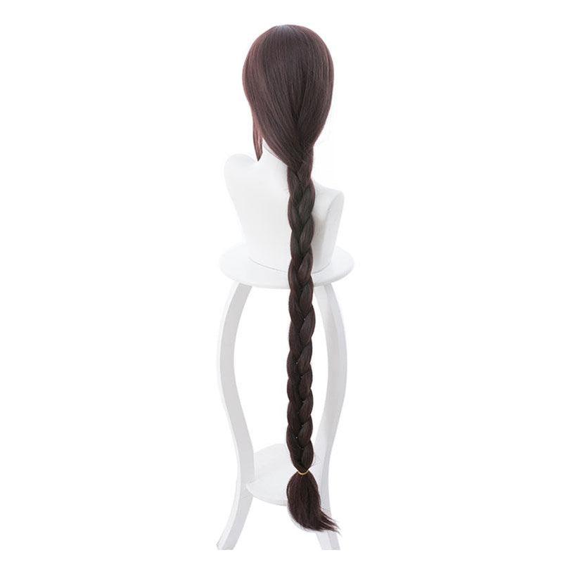 fgo fate grand order yu mei ren 120cm brown long straight braid halloween cosplay wigs