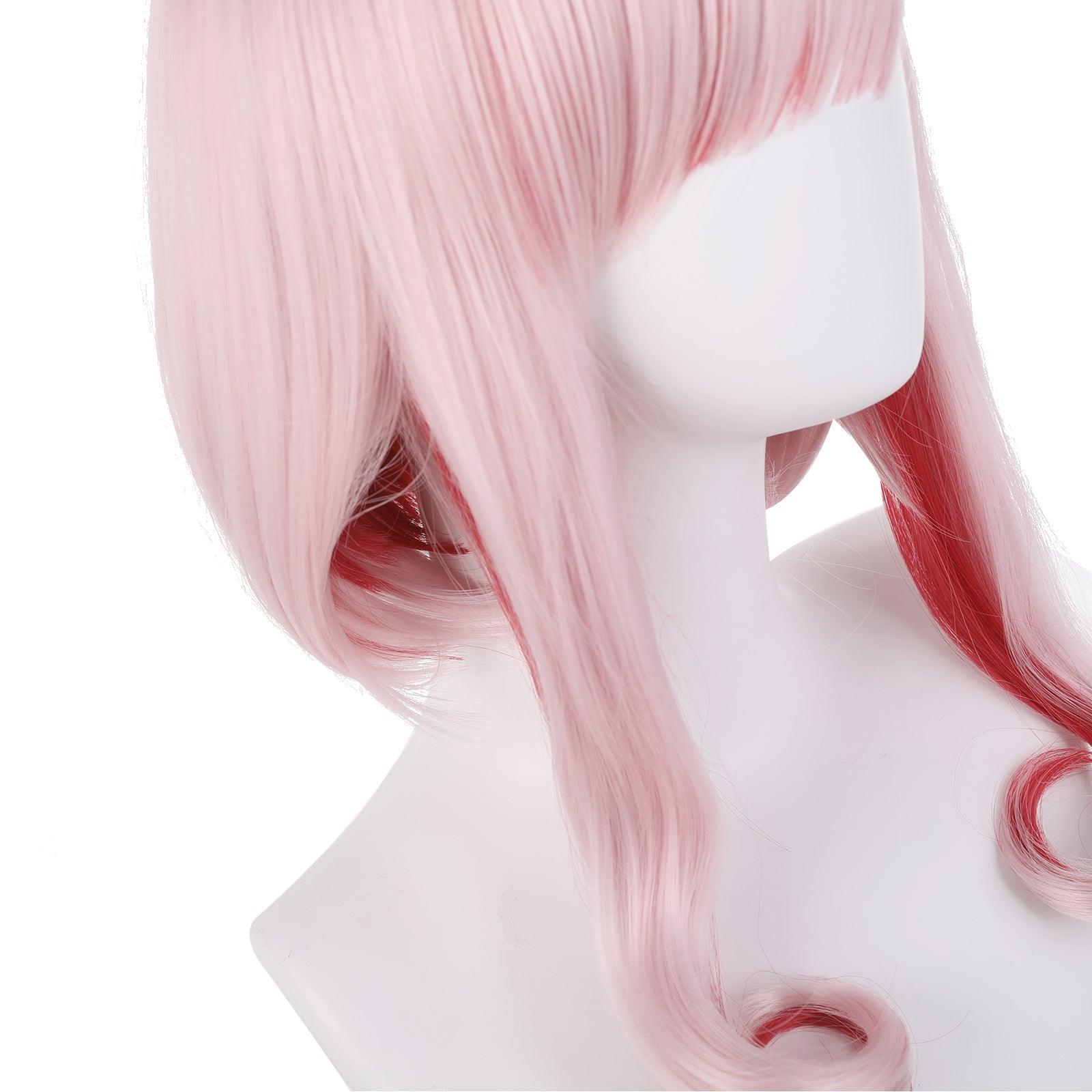 anime cosplay wigs for destiny red and pink cosplay wig of takt op destiny 529a