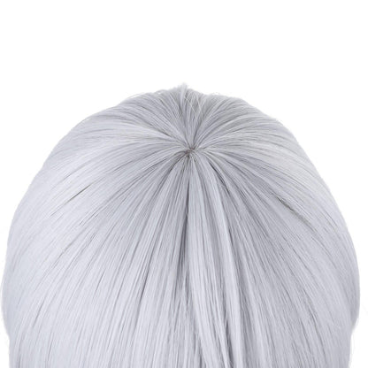 coscrew anime noctyx fulgur ovid silvery white cosplay wig of nijisanji 536h