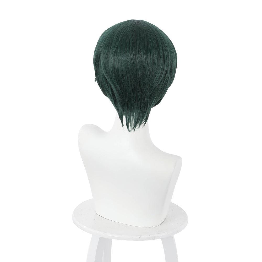 coscrew Anime Jujutsu Kaisen Zen'in Mai Green Short Cosplay Wig 505H - coscrew