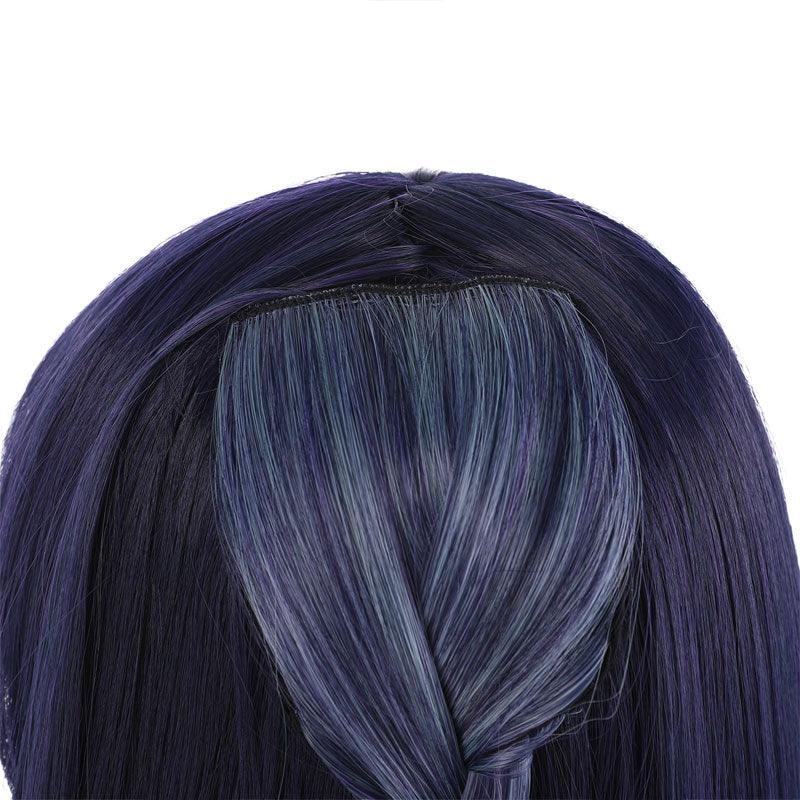 game genshin impact yun jin long dark purple cosplay wigs