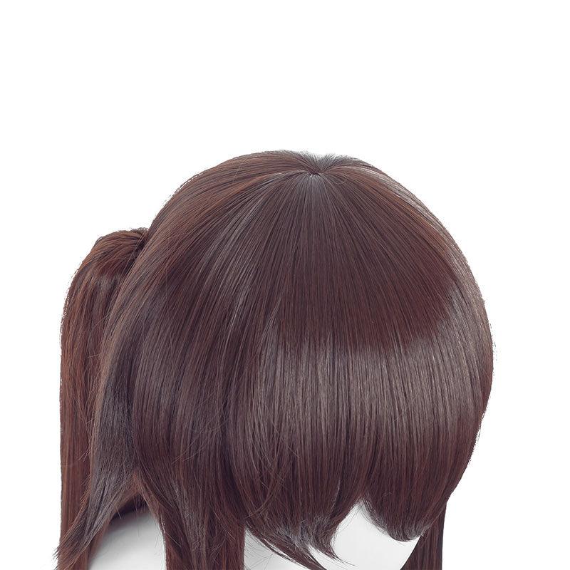 game genshin impact hu tao dark brown long cosplay wig