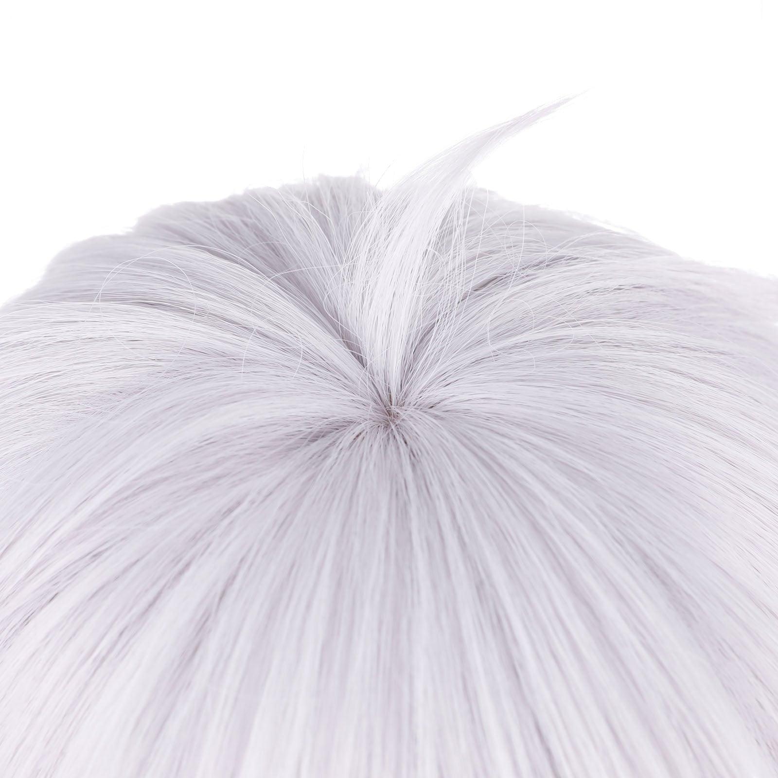 coscrew anime cosplay wigs for kuzuha silvery white cosplay wig of nijisanji 536e