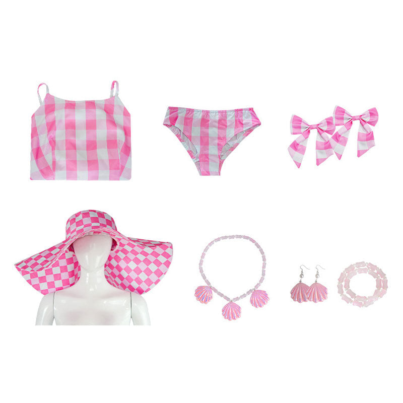 barbie movie 2023 barbie dress cosplay costumes with hat 1