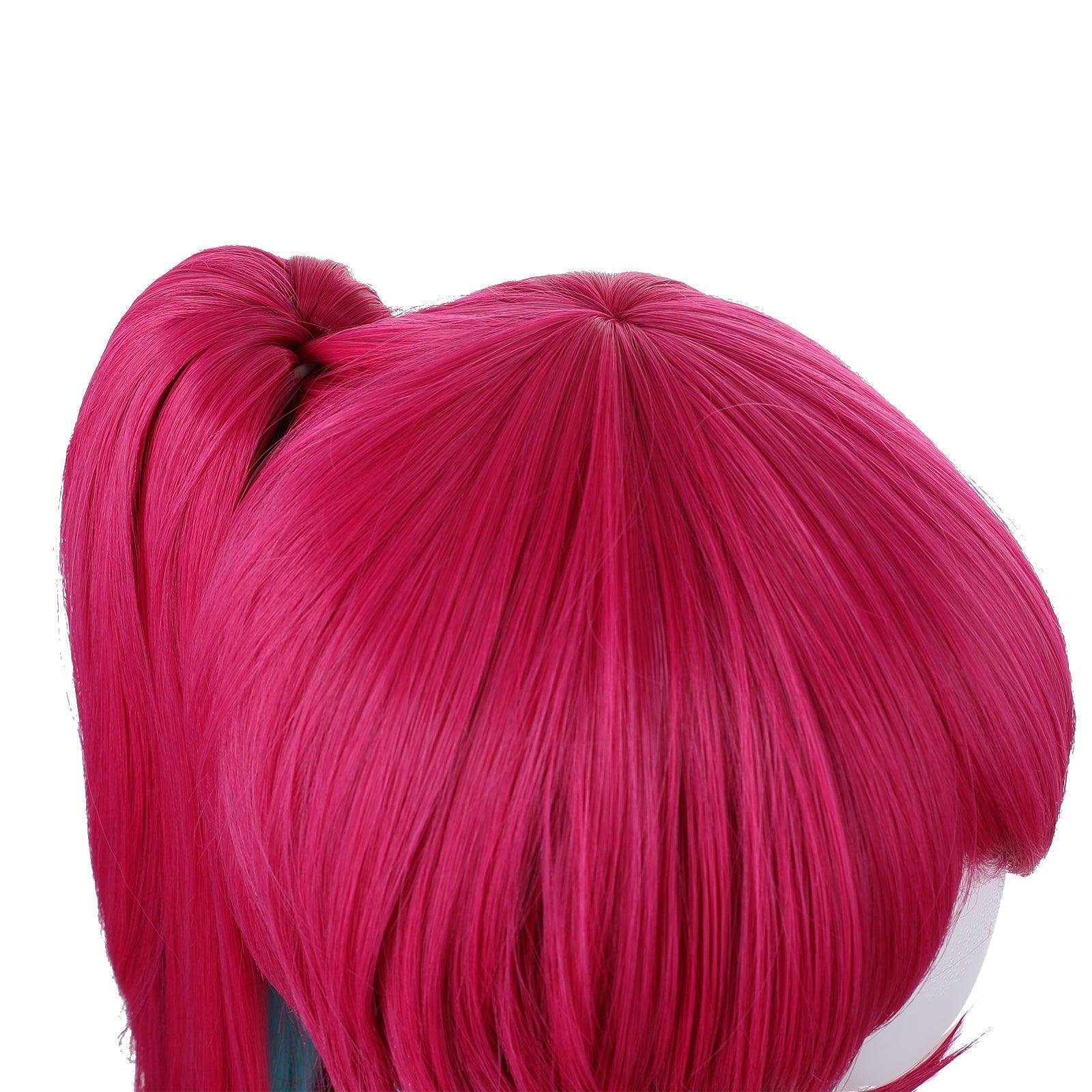 coscrew Anime Sivir Rose red to green Cosplay Wig of League of Legends/LOL 530B - coscrew