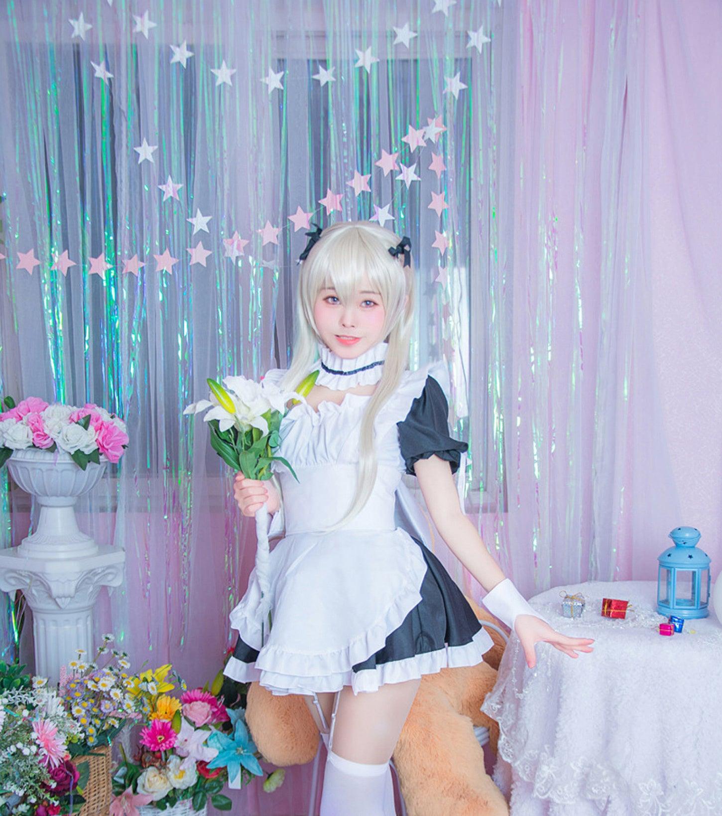 Yosuga No Sora Kasugano Sora Maid Outfit Lolita Dress Anime Fancy Cosplay Costume