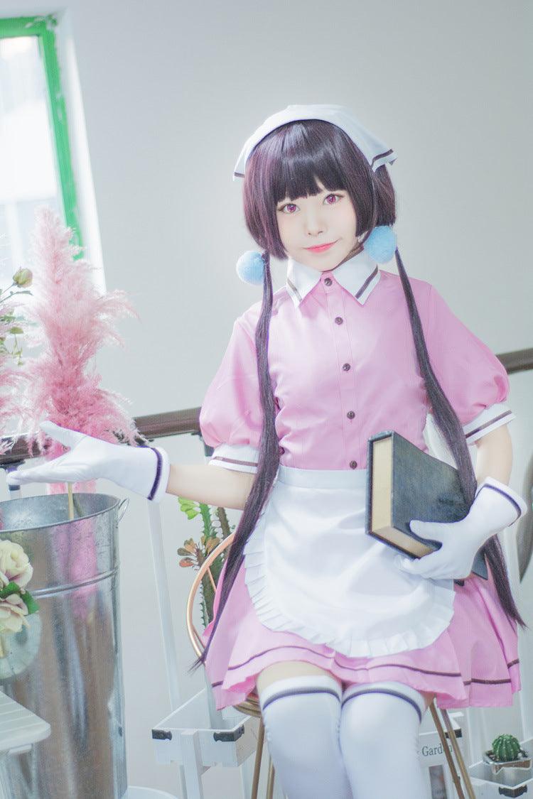 Training Maid Coffee Waitress Maid Outfit Lolita Dress Anime Game Fancy Cosplay Costume