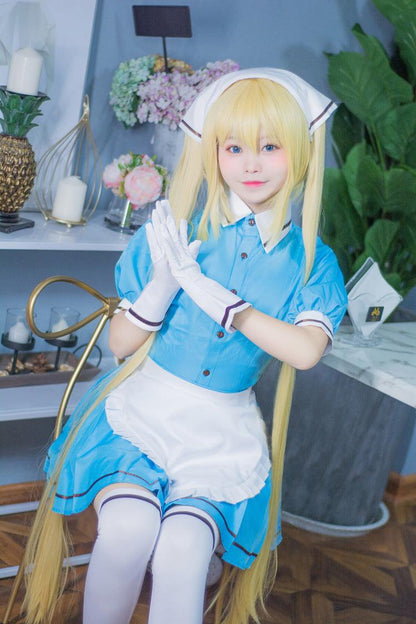 Training Maid Coffee Waitress Maid Outfit Lolita Dress Anime Game Fancy Cosplay Costume