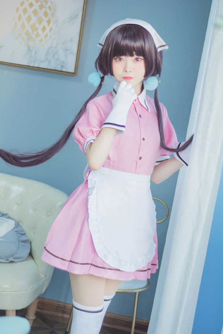 Training Maid Coffee Waitress Maid Outfit Lolita Dress Anime Game Fancy Cosplay Costume