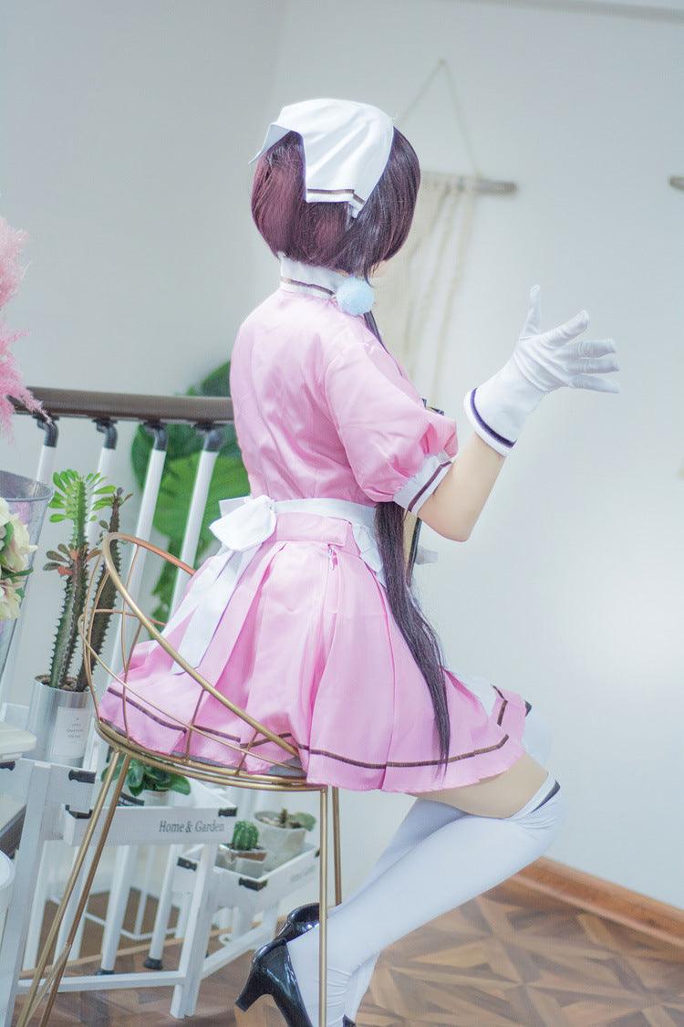 Training Maid Coffee Waitress Maid Outfit Lolita Dress Anime Game Fancy Cosplay Costume