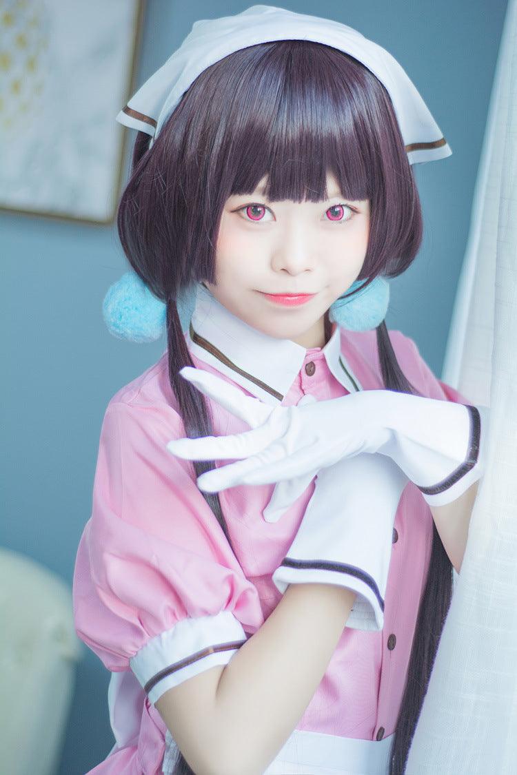 Training Maid Coffee Waitress Maid Outfit Lolita Dress Anime Game Fancy Cosplay Costume