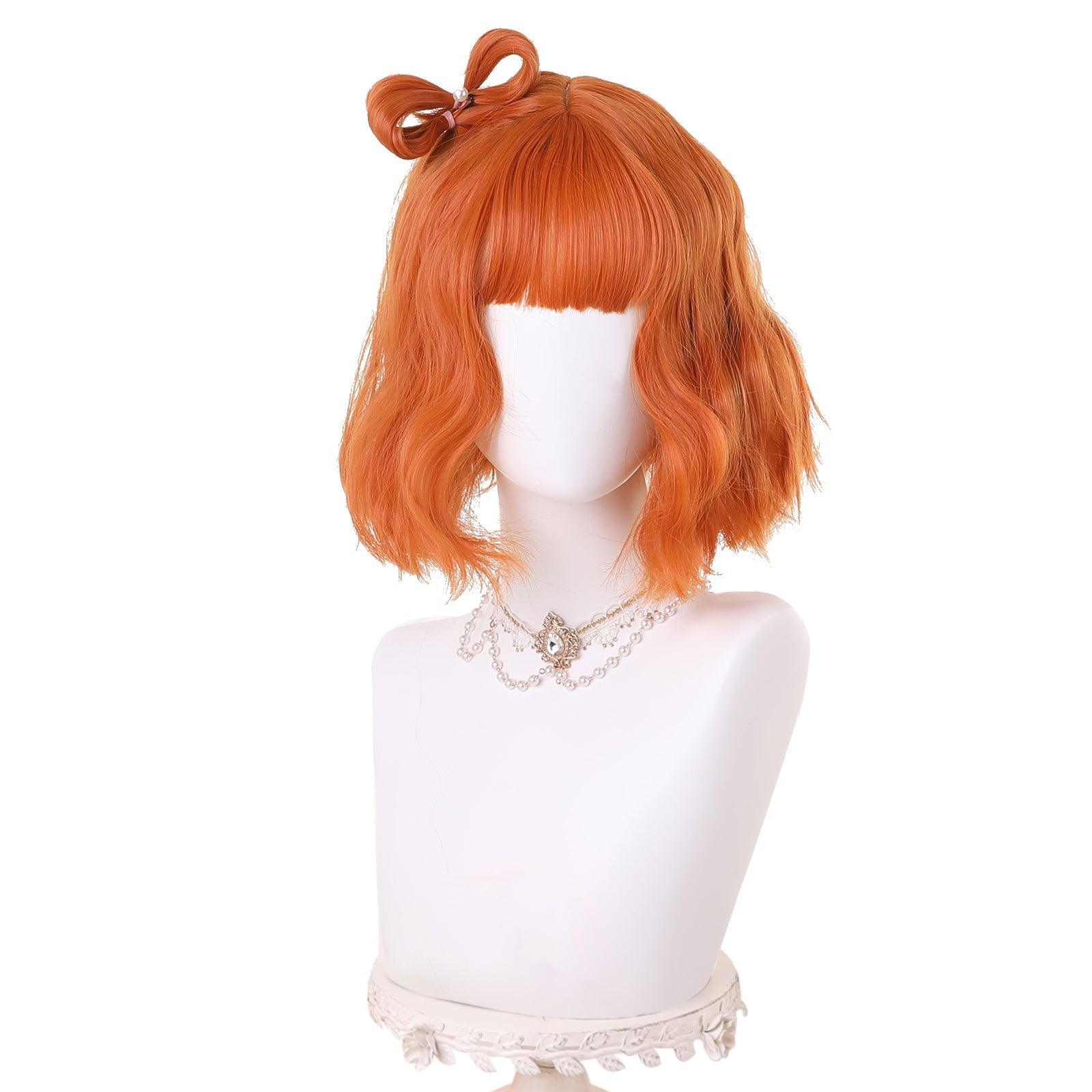 coscrew rainbow candy wigs orange short lolita wig loli 003