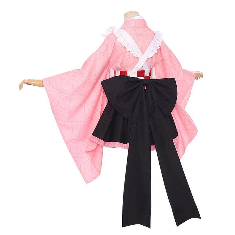 anime demon slayer kimetsu no yaiba nezuko kamado kimono maid outfit cosplay costumes