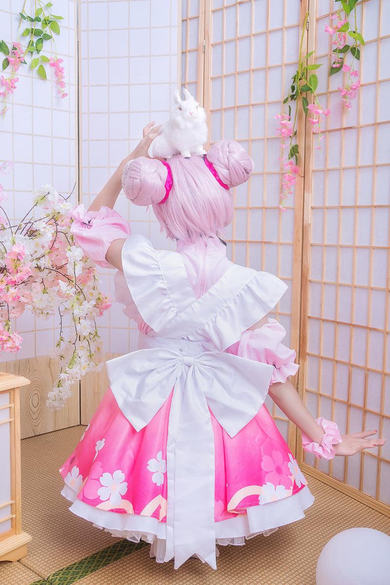 Honor of Kings Xiao Qiao Pink Maid Outfit Lolita Dress Anime Game Fancy Cosplay Costume