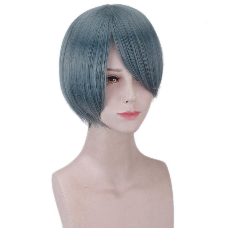 anime black butler ciel phantomhive short dark blue cosplay wigs