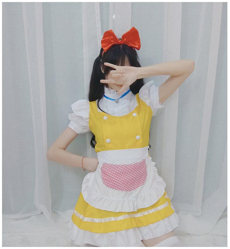 golden bell anime cat maid outfit lolita dress japanese cute fancy dress cosplay costume
