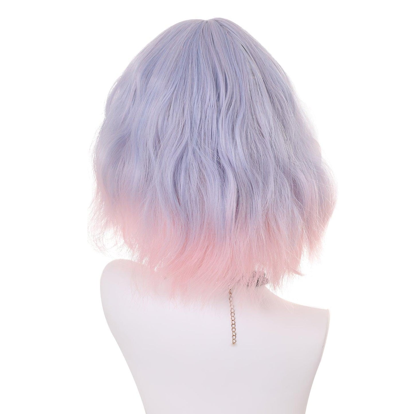 coscrew rainbow candy wigs blue purple gradient orange pink short lolita wig loli 023