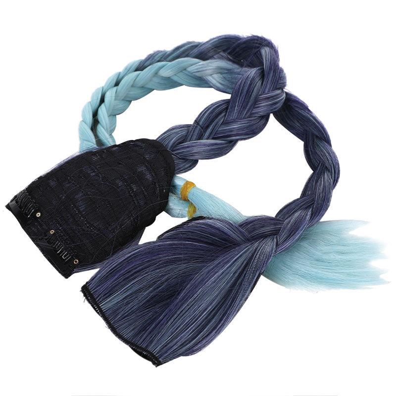 game genshin impact yun jin long dark purple cosplay wigs