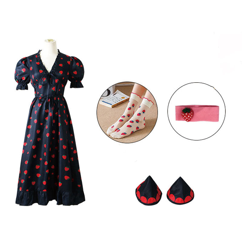 anime spy family anya forger floral dress cosplay costume
