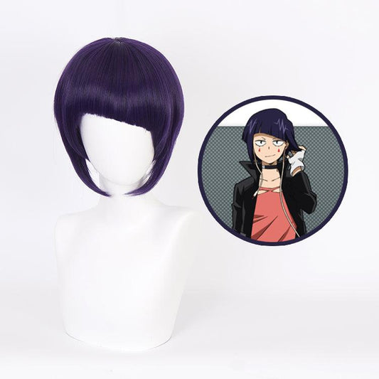 coscrew anime my hero academia jiro kyoka purple short cosplay wig