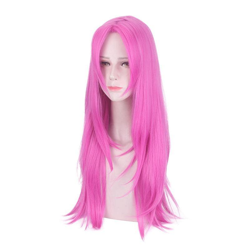 Anime JoJo's Bizarre Adventure Golden Wind Diavolo Long Pink Cosplay Wigs