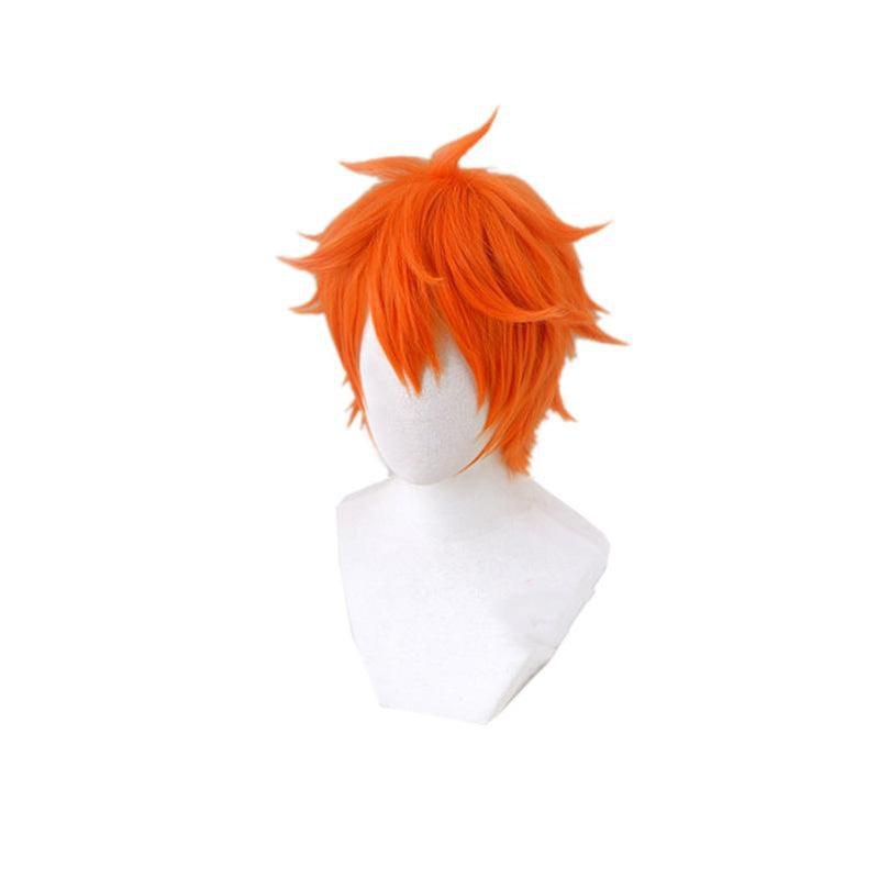 anime haikyuu hinata shoyo short orange cosplay wigs