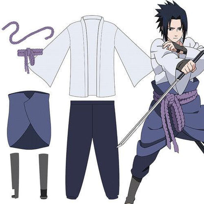 anime naruto uchiha sasuke ninja set cosplay costume