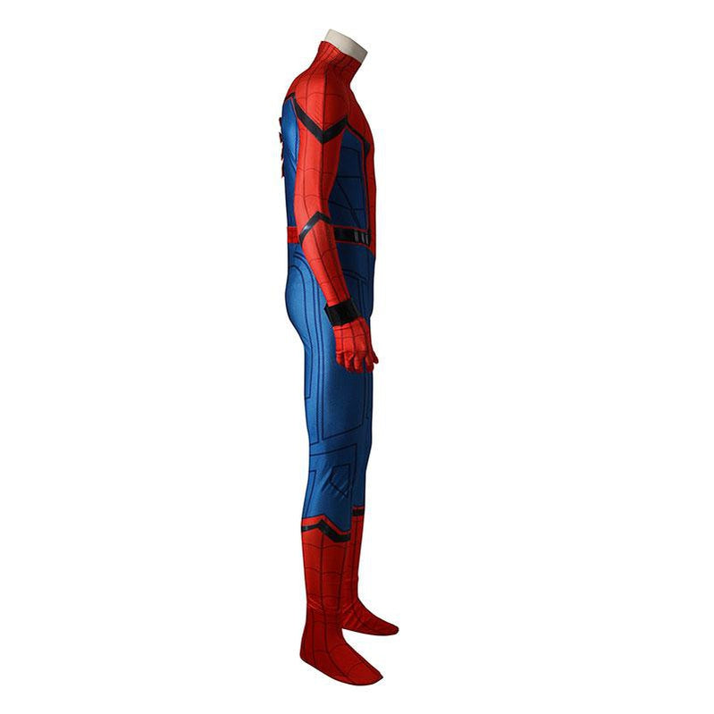 movie spider man homecoming peter parker spiderman jumpsuit cosplay costume with free bracers