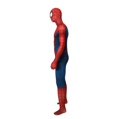 spider man elastic force jumpsuit cosplay costume with free headgear