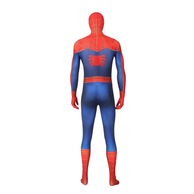 movie spider man into the spider verse spider man peter parker spiderman jumpsuit cosplay costume with free headgear