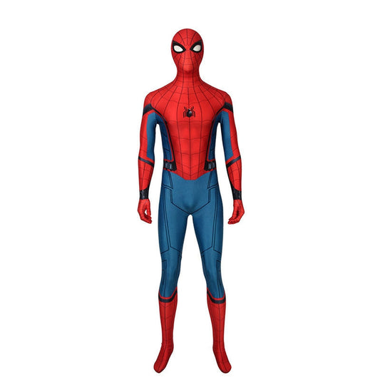 movie spider man far from home peter parker spiderman jumpsuit cosplay costume with free headgear 1