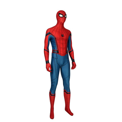 movie spider man far from home peter parker spiderman jumpsuit cosplay costume with free headgear 1