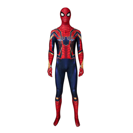 movie spider man far from home peter parker spiderman jumpsuit elastic force cosplay costume with headgear 1