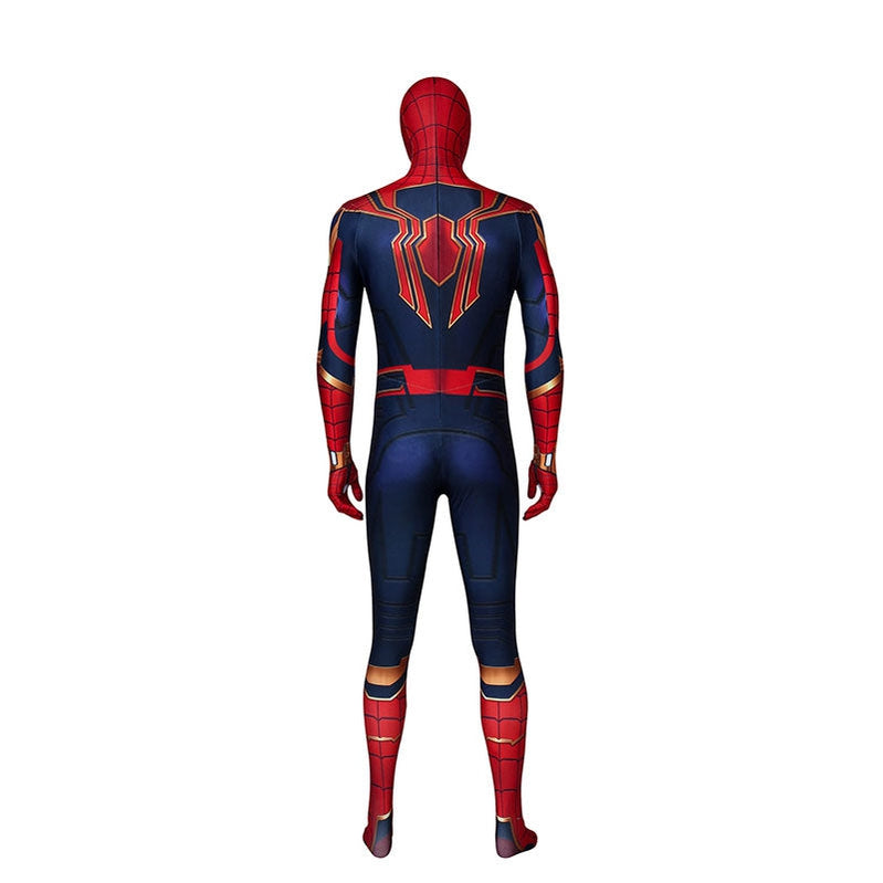 movie spider man far from home peter parker spiderman jumpsuit elastic force cosplay costume with headgear 1