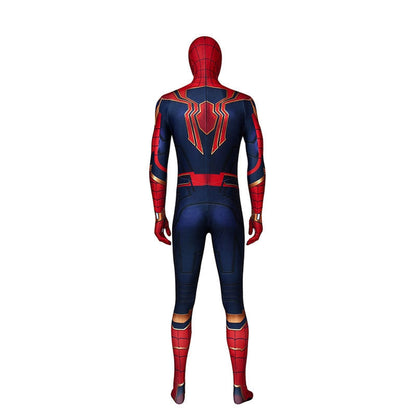 movie spider man far from home peter parker spiderman jumpsuit elastic force cosplay costume with headgear 1