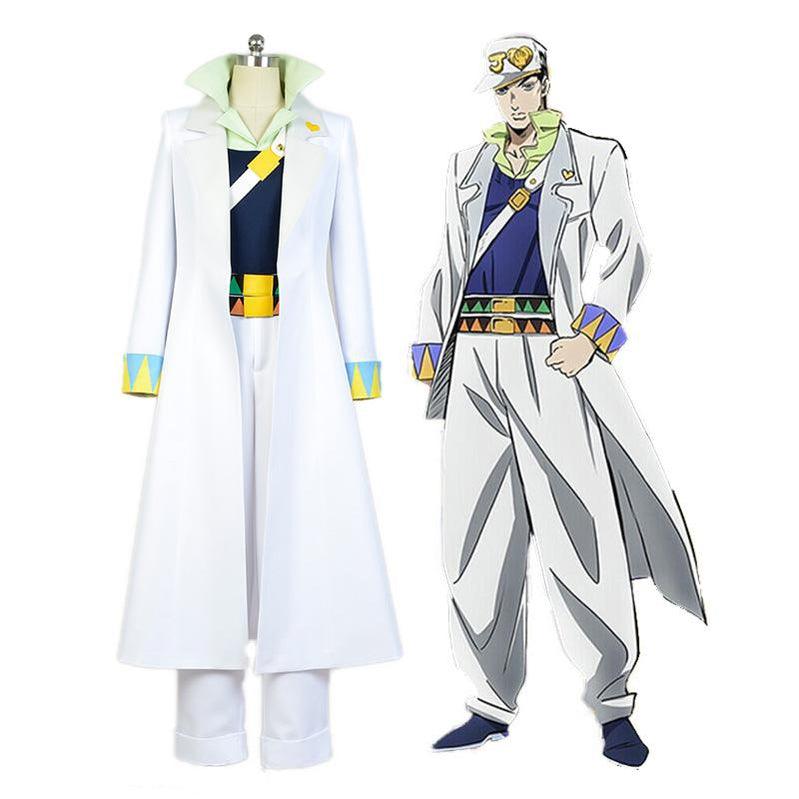 Anime JoJo's Bizarre Adventure Kujo Jotaro Star Platinum Cosplay Costume