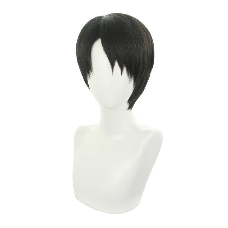 anime attack on titan levi ackerman short black cosplay wigs