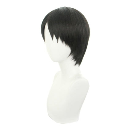 anime attack on titan levi ackerman short black cosplay wigs