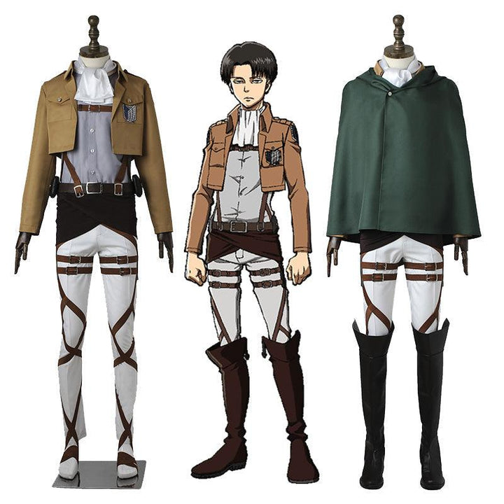 anime attack on titan levi ackerman survey corps uniform set cosplay costume