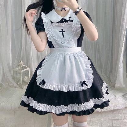 Cross Classic Japanese Cross Dress Lolita Maid Outfit Lolita Dress Fancy Cosplay Costume