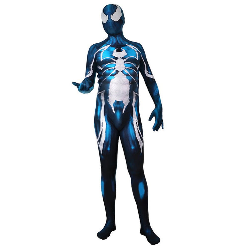 Spider-man Venom Symbiote Blue Jumpsuits Cosplay Costume Kids Adult H –  coscrew