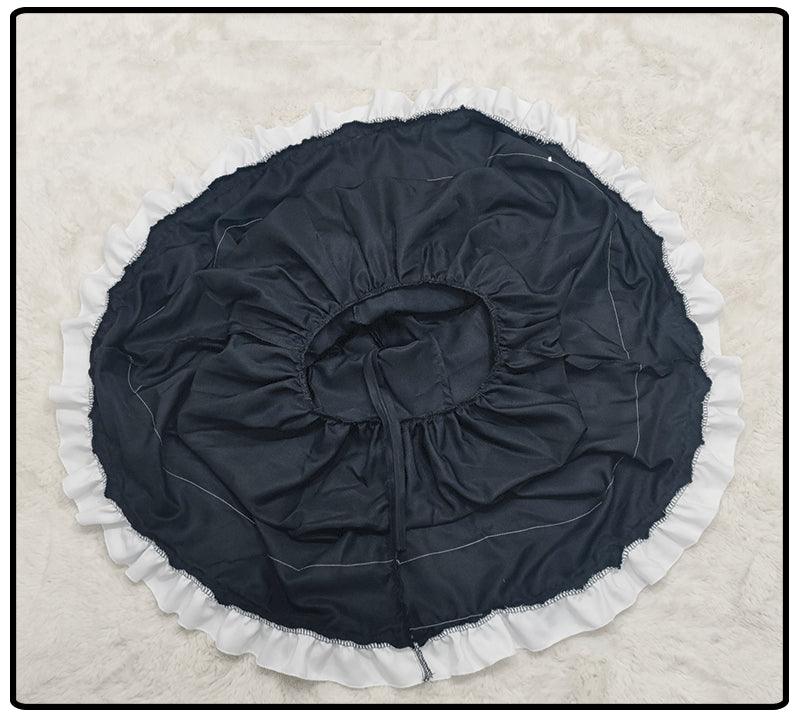 Black White Little Devil Daily Chef Girl Maid Outfit Lolita Dress Fancy Cosplay Costume