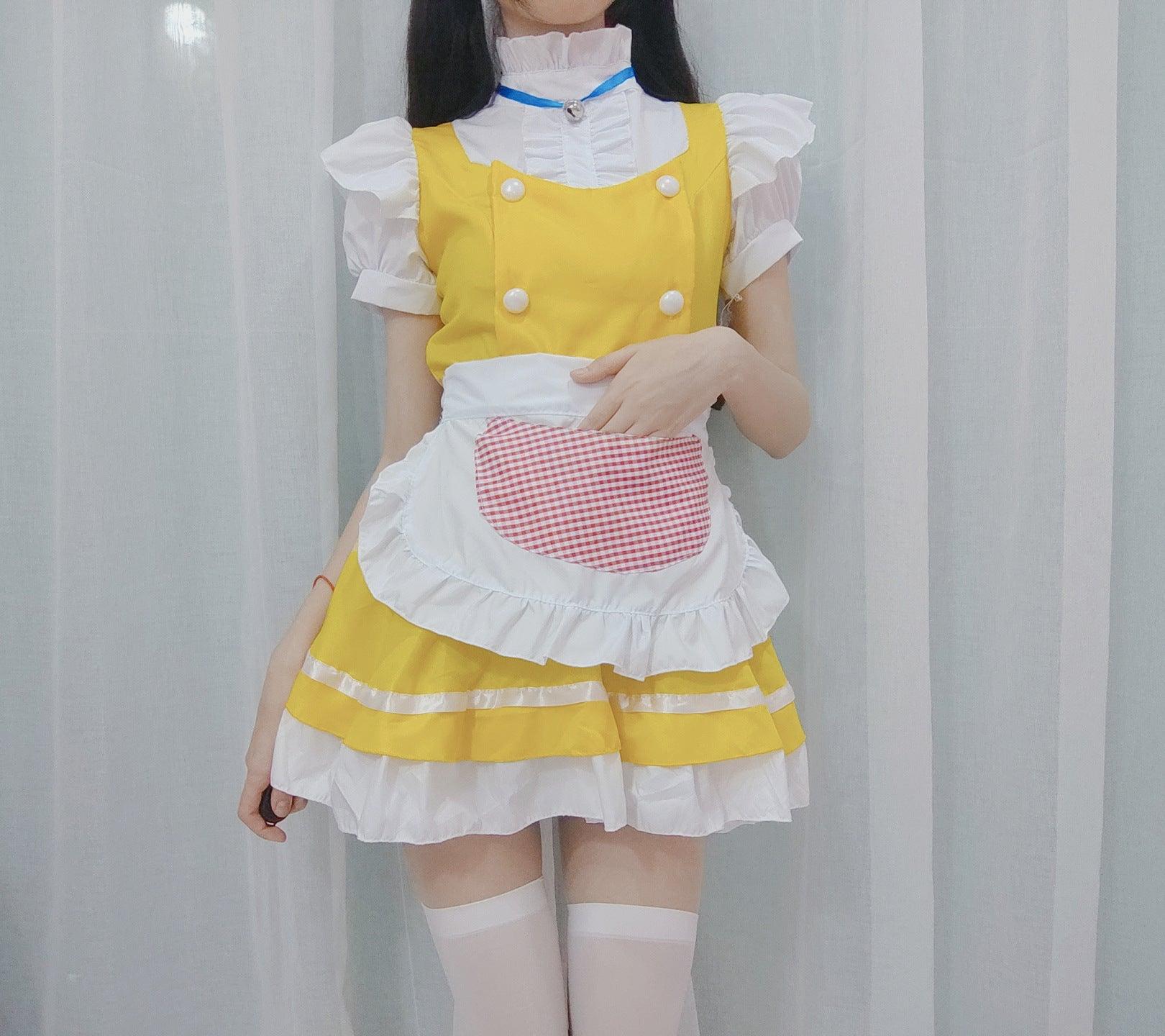 golden bell anime cat maid outfit lolita dress japanese cute fancy dress cosplay costume